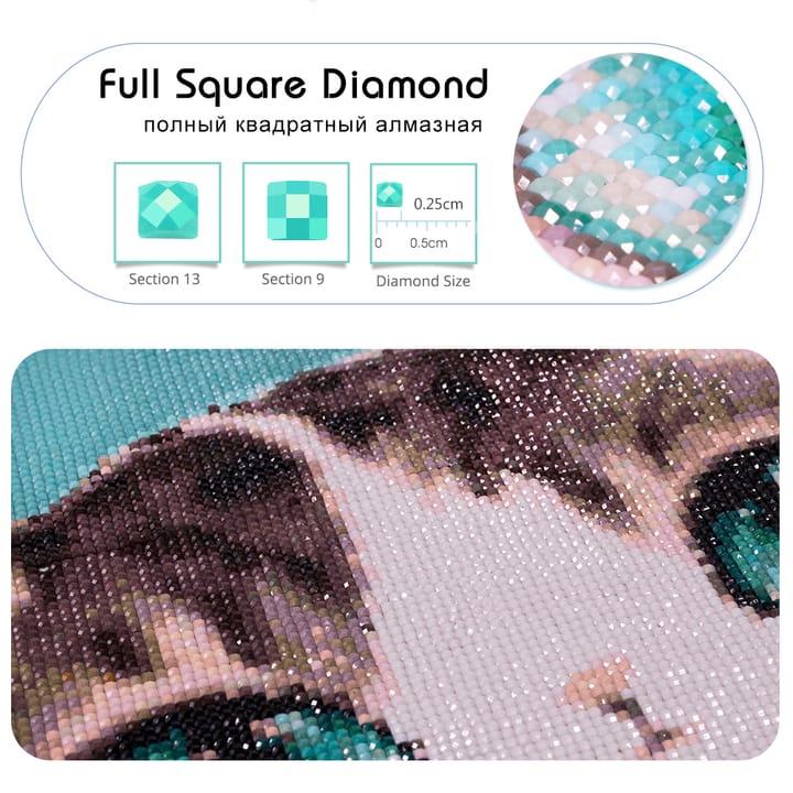 Custom Photo Diamond Art Kit, Square