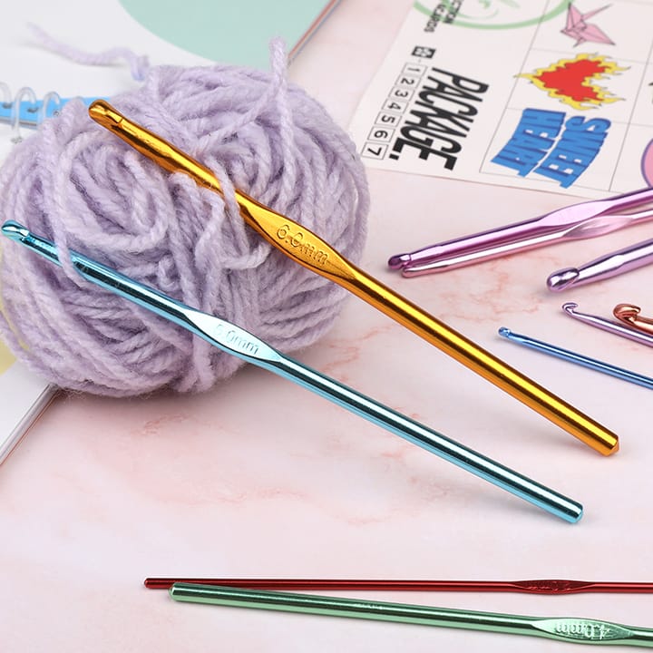 Colorful Aluminum Crochet Hook Set