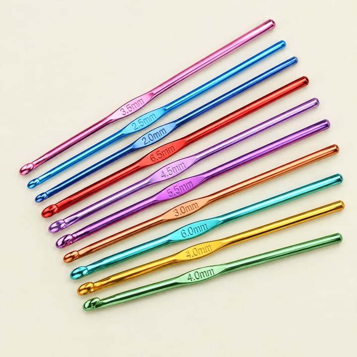 Colorful Aluminum Crochet Hook Set