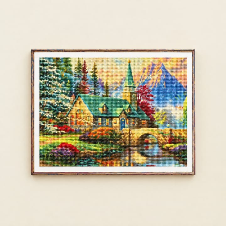 Cottage and Stream Diamond Art Kit