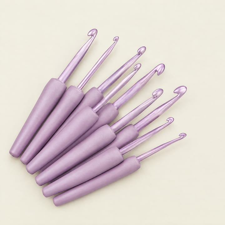 Purple Aluminum Crochet Hook Set
