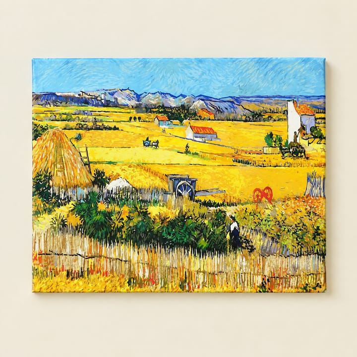 The Harvest design: golden fields in Provence