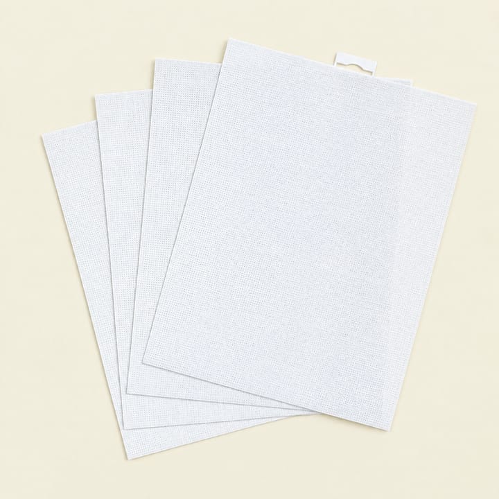 White Plastic Mesh Canvas Sheets, 4 sheets