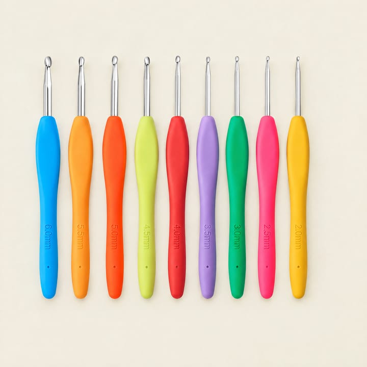 Rainbow Aluminum Crochet Hook Set, Pastel