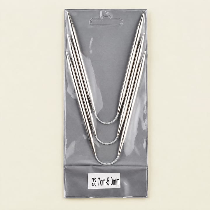 Steel Circular Knitting Needle Set, 5
