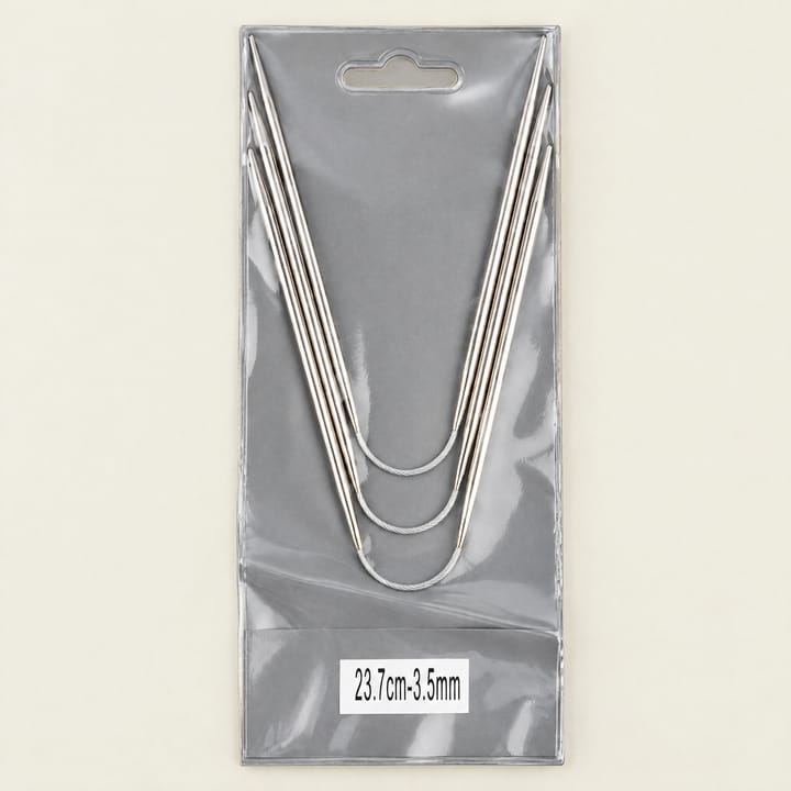 Steel Circular Knitting Needle Set, 3.5