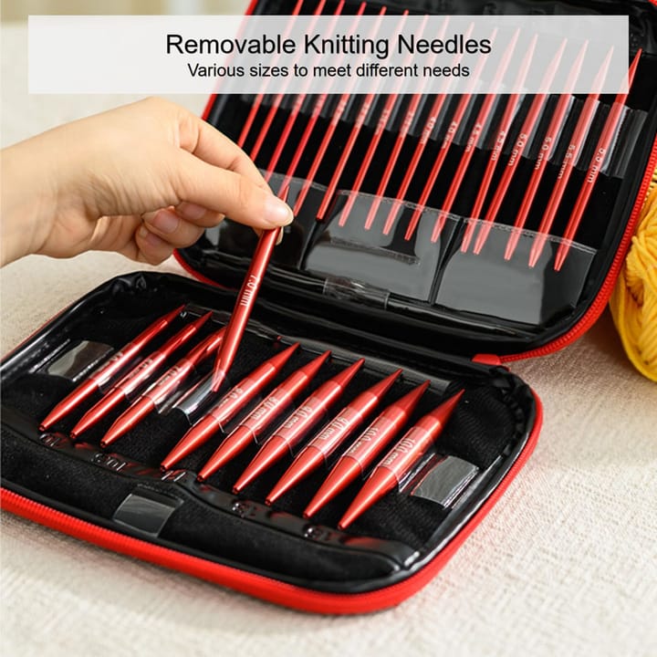 Bamboo Interchangeable Circular Knitting Needle Set