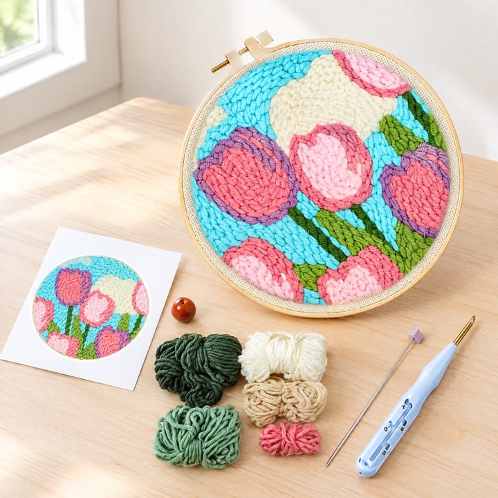 Floral Punch Needle Kit