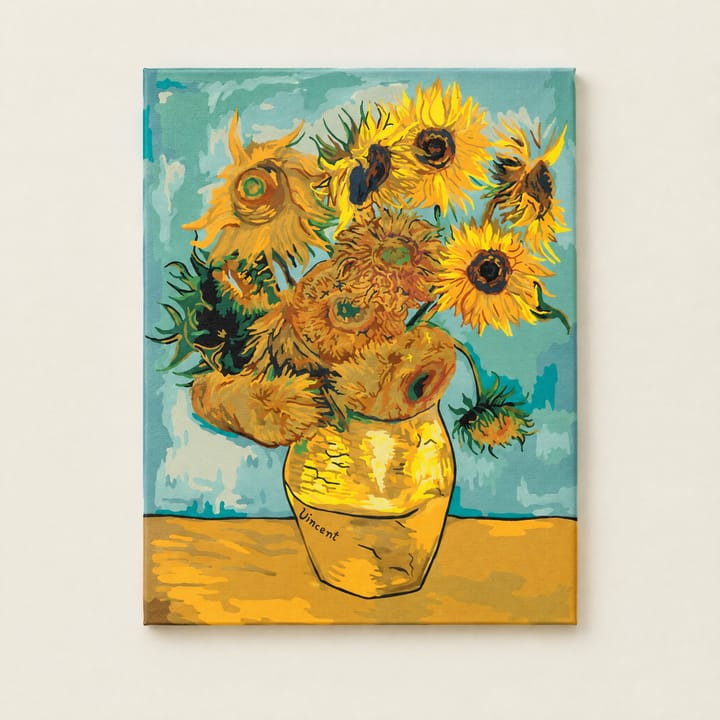 Sunflowers on blue design