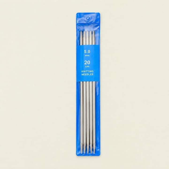Stainless Steel Double Pointed Needles, 5.0