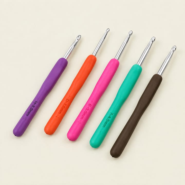Rainbow Aluminum Crochet Hook Set