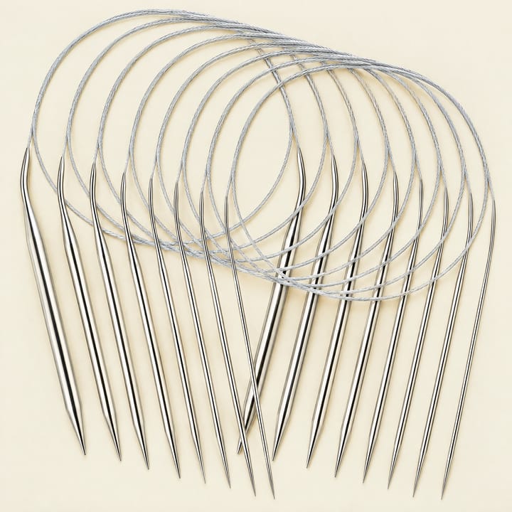 Stainless Steel Circular Knitting Needle Set, 31.5 in