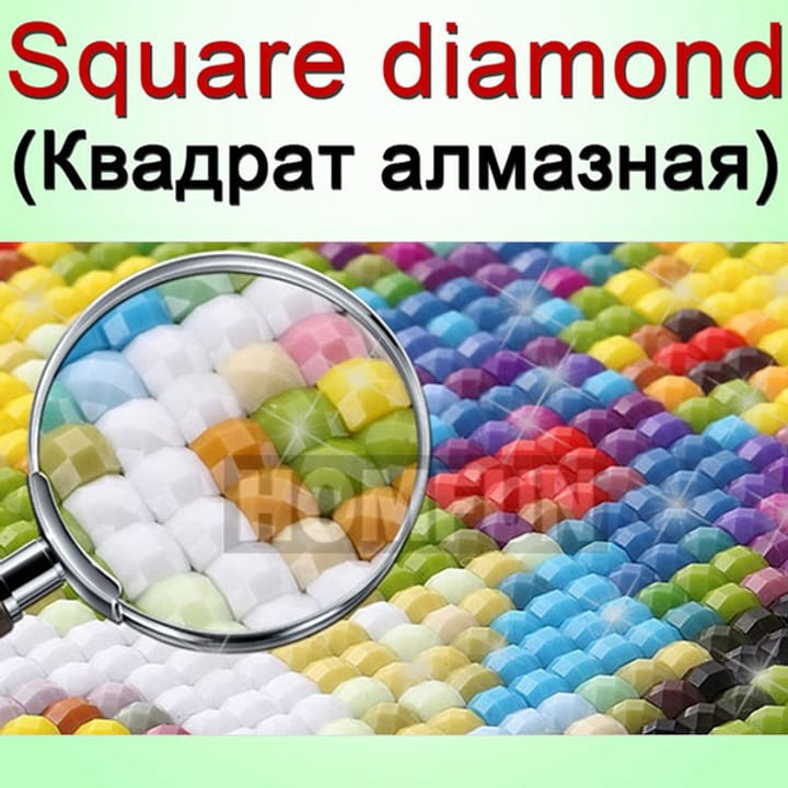 Your Photo Diamond Painting Kit, Square drills