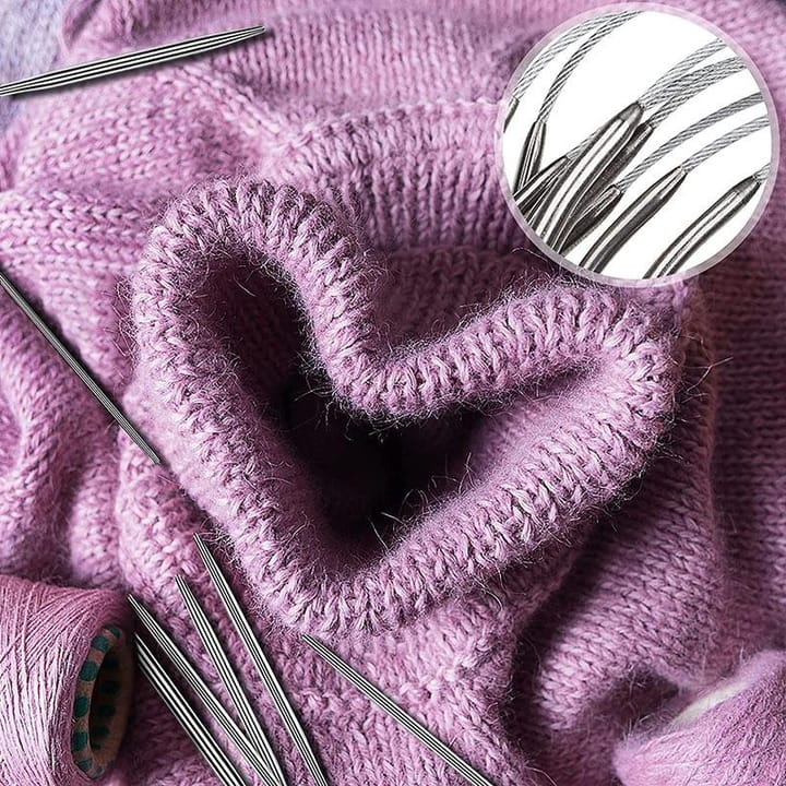 Steel Circular Knitting Needle Set