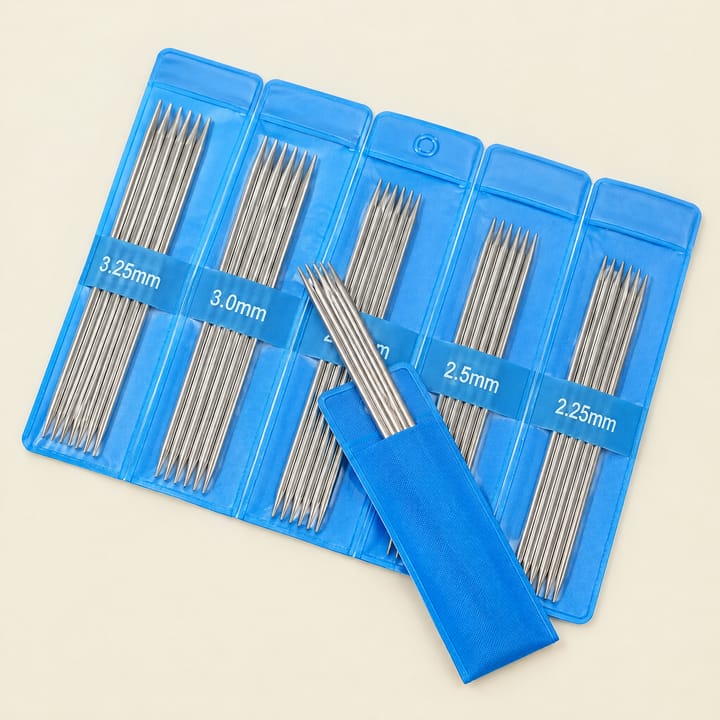Silver Stainless Steel Knitting Needles