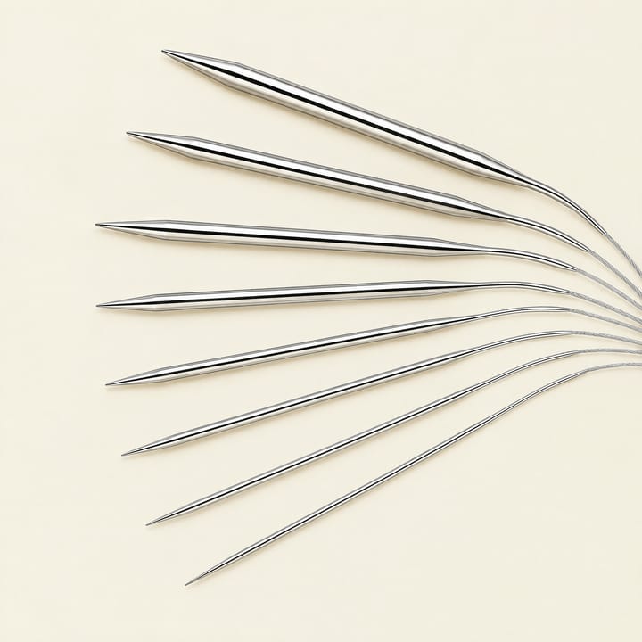 Stainless Steel Circular Knitting Needle Set, 47.2 in