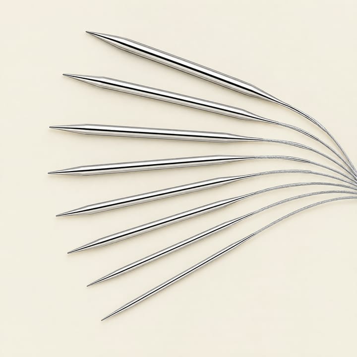 Stainless Steel Circular Knitting Needle Set, 39.4 in