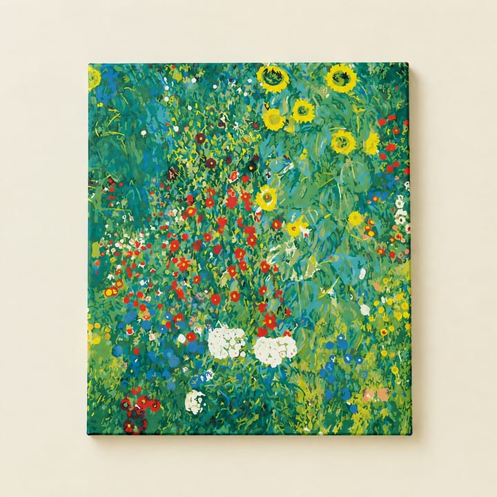 Farm Garden design after Klimt, with sunflowers