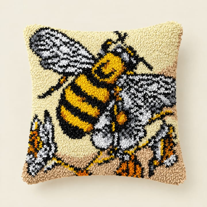 Latch Hook Pillow Kit, Bumblebee