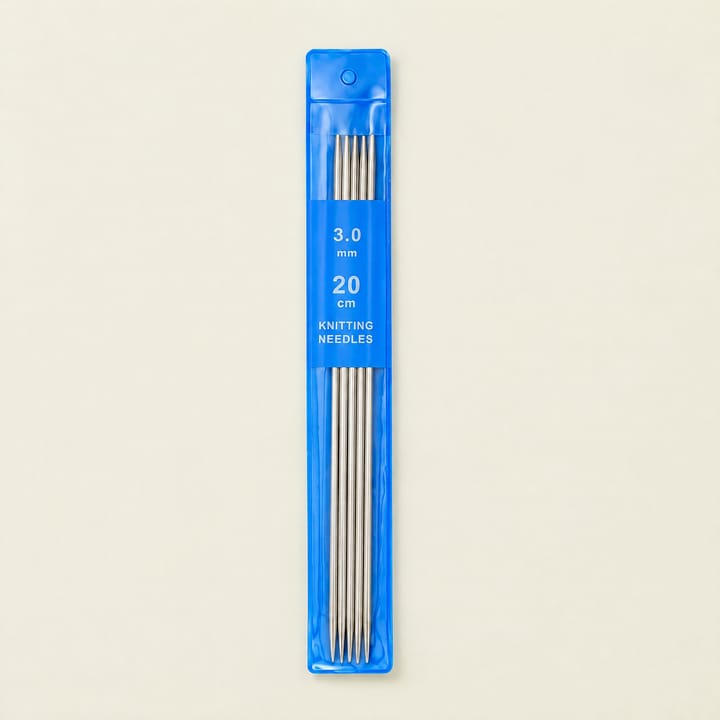 Stainless Steel Double Pointed Needles, 3.0