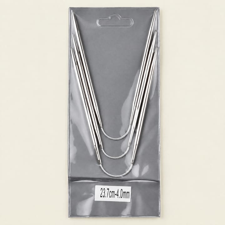 Steel Circular Knitting Needle Set, 4