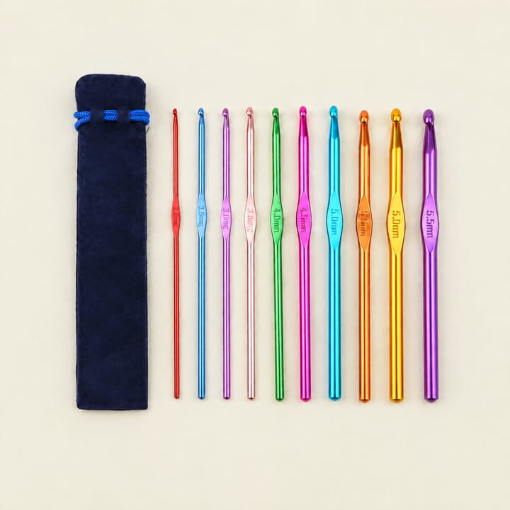 Colorful Aluminum Crochet Hook Set